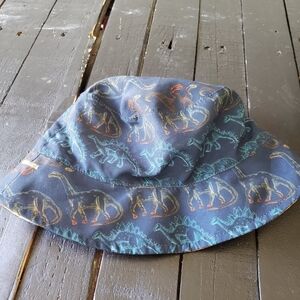 Wonder Nation NWT Toddler Boy Orange Navy Blue Dinosaur Bucket Hat